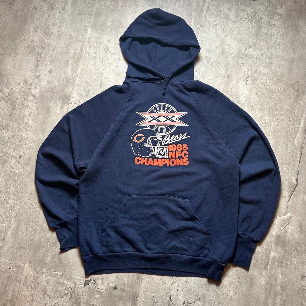 Logo-7 Men's Navy and Blue Hoodie